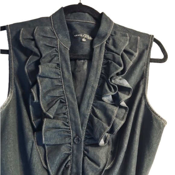 Denim Ruffle Dress - Picture 3 of 3